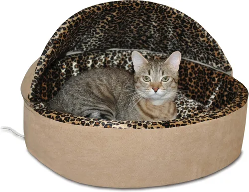 Vista 9 de K&H Pet Products Thermo-Kitty Bed Deluxe - Cama Calefactada de Lujo para Gatos Grandes - Cama Calefactada para Mascotas de Interior para Perros