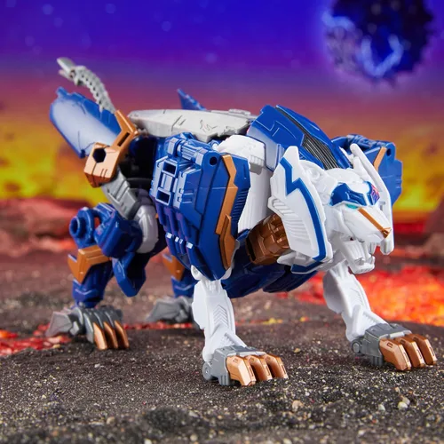 Vista 9 de Transformers Legacy United Voyager Class Prime Universe Thundertron, figura de acción de conversión de 7 pulgadas, 8+