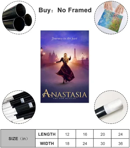 Vista 2 de Shruan Anastasia - Póster en lienzo musical de Viajes al pasado con encantadoras obras de arte, arte de pared, pinturas impresas para sala de estar