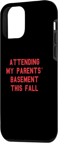 Vista 2 de iPhone 12 mini Attending My Parents’ Basement Fall Gamer Funny Fan Red Case