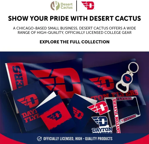 Vista 6 de Desert Cactus University of Dayton Baseball Hat Flyers UD Brimmed Embroidered Hats Cap Adjustable Cloth Strap Adult