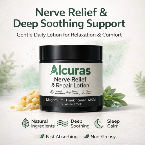 Vista 2 de Alcuras - Crema para nervios, loción de neuropatía Alcura con árnica y magnesio para rodilla, crema corporal hidratante de magnesio, calmante