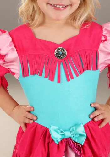 Vista 4 de Disfraz de Vaquera Pastel Rosa para Niña Pequeña Multicolor