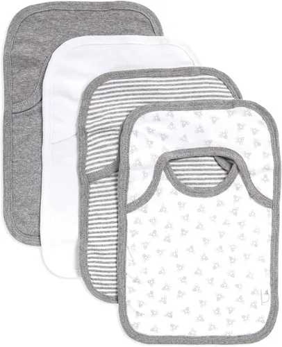 Vista 13 de Burt's Bees Baby Baberos unisex para bebé, trapos de baba de hombro de solapa, 100% algodón orgánico con baberos absorbentes de toalla de rizo A