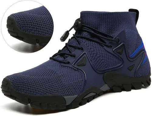 Vista 5 de Zapatos de senderismo para hombre y mujer, zapatos deportivos al aire libre, zapatos para caminar, correr, senderismo, escalada, elegante