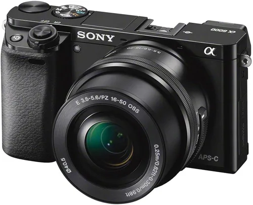 Vista 3 de Sony Alpha a6000 - Cámara sin espejo con lente de 0.630-1.969 in, color negro con bolsa suave, batería adicional, tarjeta de memoria de 64 GB