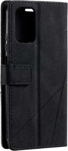 Vista 3 de Funda para Xiaomi Redmi Note 10 4G Funda de cuero, Funda para Xiaomi Redmi Note 10s Caso,Funda para Xiaomi Redmi Note 10 4G M2101K7AG M2101K7I Negro