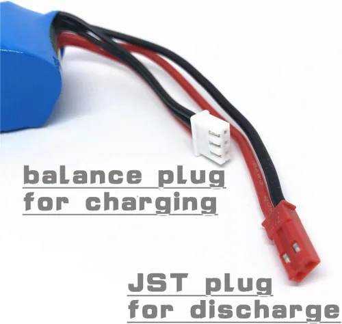 Vista 6 de ArkiFACE 7.4 V 1100 mAh 903048 20C tasa de descarga Li-ion JST Plug Recagrable RC Batería para Wltoys A949 A959 A969 A979 K929 Toy Car 353 Drone XC