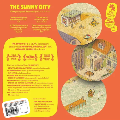 Vista 2 de The Sunny City • Rompecabezas de 1000 piezas de The Magic Puzzle Company • Serie Uno