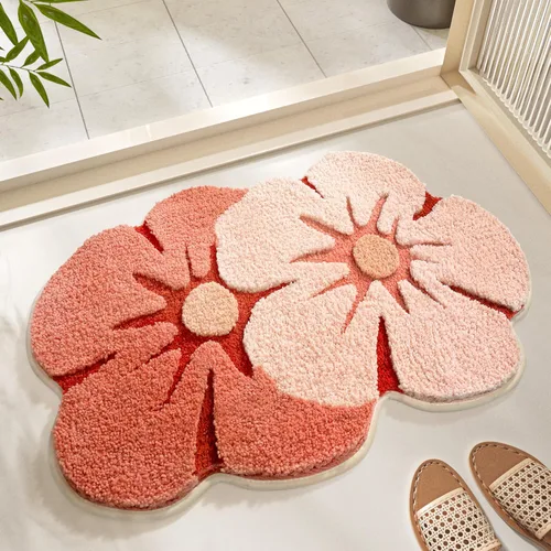 Vista 8 de Ankah Alfombra de Ducha Tapete de Baño Serie Bosque Diseño de Dibujos Animados Alfombra de Baño, Esponjosa, Suave, Antideslizante, Duradera