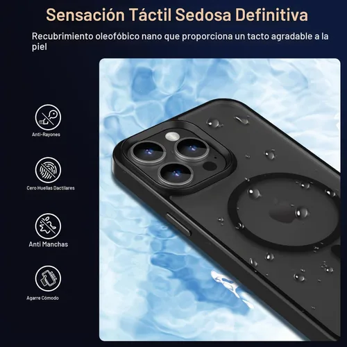 Vista 6 de MOCCA Funda magnética fuerte para iPhone 13 Pro Max, [compatible con Magsafe] [protector de pantalla de vidrio + protector de lente de cámara] Funda