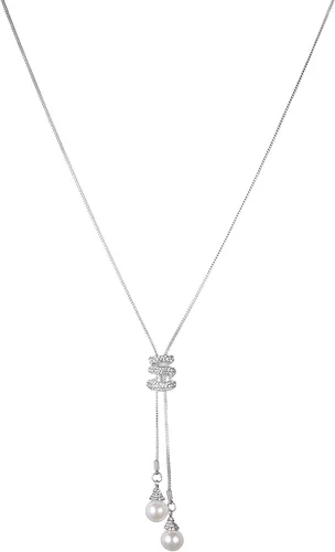 Vista 6 de Dcfywl731 Juego de collar y aretes de perlas, gargantilla de perlas, collar de perlas de imitación, collar de cadena de perlas y pulseras de perlas