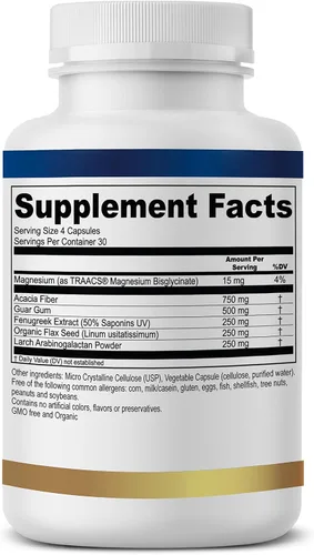 Vista 4 de True Healing Naturals - Fiber-Solve - Suplemento Prebiótico - 2.000 mg de Prebiótico - 120 Cápsulas