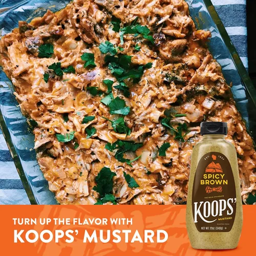 Vista 5 de Koops' Mostaza marrón picante – Mostaza picante, sin gluten, kosher, fabricada en Estados Unidos, a partir de semillas de mostaza de calidad, sabor