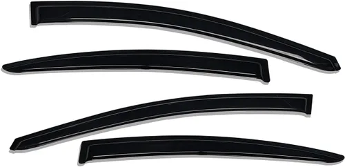 Vista 6 de Lightronic Visera de ventana de ventilación automática de montaje exterior extraduradera, se adapta a Honda Accord 2008-2012 (Sedan), protección UV