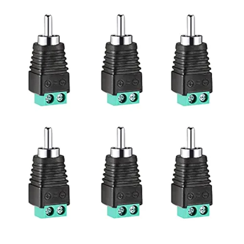 Vista 9 de Enchufes RCA para cable de altavoz, conector de terminal de tornillo RCA a AV, conector macho Phono RCA sin soldadura, convertidor sin soldadura