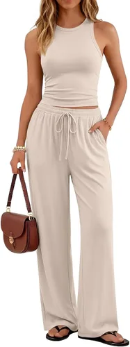 Vista 12 de Trendy Queen Conjunto de descanso de 2 piezas de verano para mujer 2026 Negro