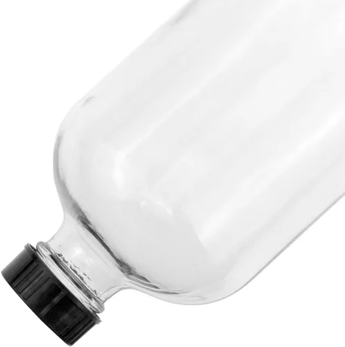 Vista 5 de Paquete de 9 botellas rociadoras de vidrio, botellas redondas Boston transparentes vacías de 16 onzas, recipiente recargable con rociador de gatillo