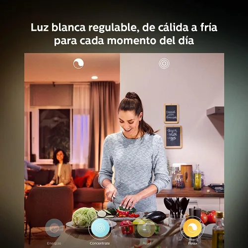 Vista 7 de Philips 800268 Hue LightStrip Plus - Extensión de luz LED inteligente regulable (compatible con Amazon Alexa, Apple HomeKit y Google Assistant)