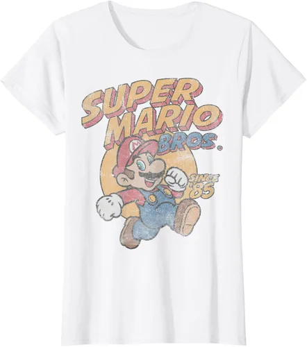 Vista 16 de Super Mario Bros. Desde '85 Camiseta Vintage con Póster' Negro