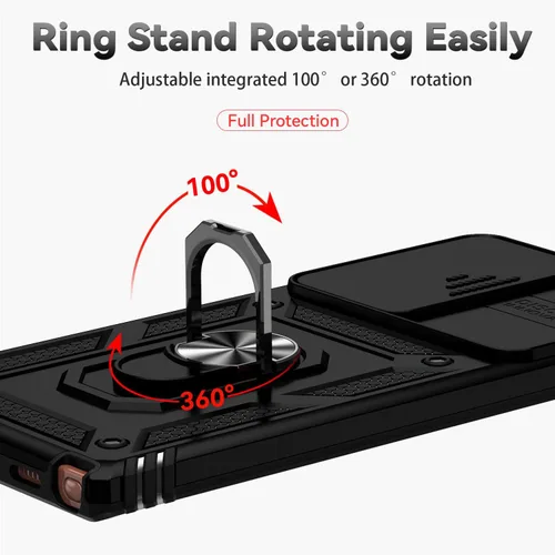 Vista 6 de Funda para Samsung Galaxy Note 20 Ultra con cubierta para lente de cámara, protector de pantalla HD, prueba de caídas de grado militar, soporte
