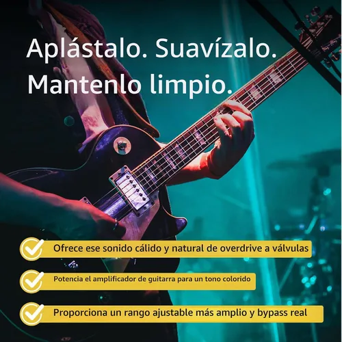 Vista 5 de KLIQ - Pedal de efecto de compresor pequeño para guitarra y bajo Compresor (naranja)