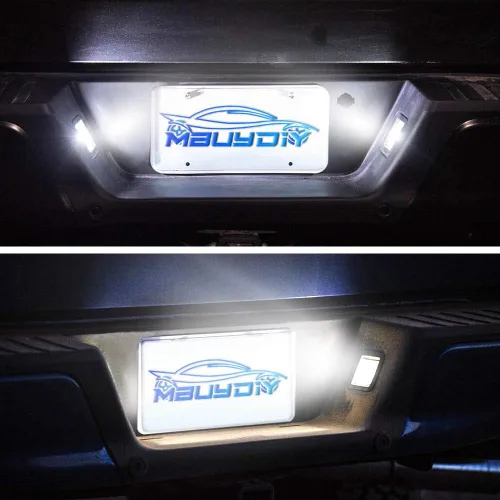 Vista 5 de Conjunto de lámpara LED para placa de matrícula, compatible con F150 2015-2020, 17-20 Raptor, lente transparente, 6000 K, blanco, paquete de 2