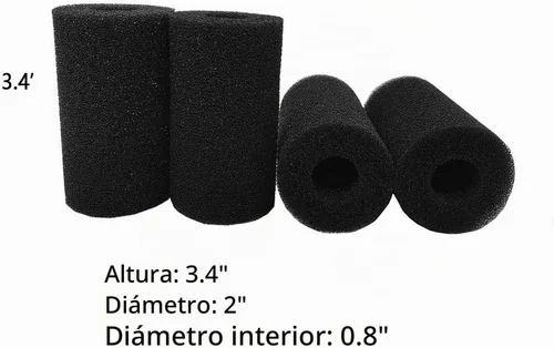 Vista 2 de Esponja de prefiltro, paquete de 4 rollos de espuma para acuario, accesorios de filtro compatibles para pecera