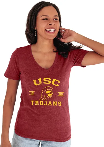 Vista 12 de Blue 84 NCAA Camiseta de mujer de tres combinaciones con mascota