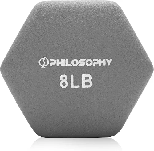 Vista 3 de Philosophy Gym Juego de 2 mancuernas de neopreno con forma hexagonal