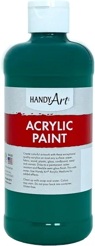 Vista 47 de Handy Art Pintura acrílica, juego de 12 colores, botellas de 16 onzas, acrílico líquido para estudiantes semibrillante, consistencia de flujo