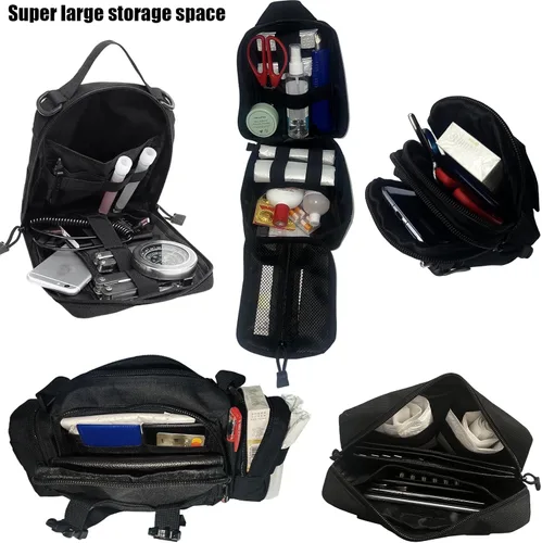 Vista 4 de Paquete de 7 organizadores tácticos para respaldo de asiento, organizador de camión con 6 bolsas desmontables, universal para automóvil, camión