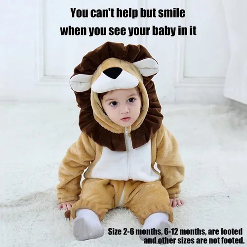 Vista 2 de Disfraz de animal para bebé, traje unisex para niños pequeños, disfraz de Halloween