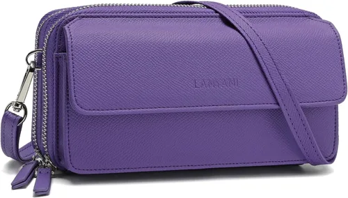 Vista 27 de Lanyani Cartera Cruzada RFID con Correa de Muñeca y Bolsillo para Teléfono para Mujeres de Cuero Vegano
