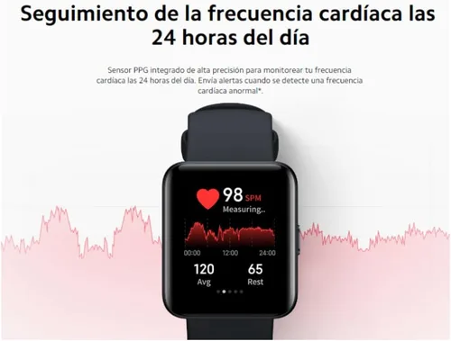 Vista 7 de XIAOMI Redmi Watch 2 Lite, más de 100 modos de fitness, pantalla táctil colorida de 1.55 pulgadas, resistencia al agua de 5 ATM, medición SPO₂