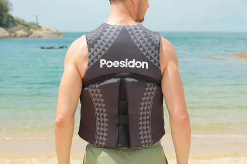 Vista 6 de poesidon - Chaleco salvavidas para adultos, estampado geométrico legendario, ideal para cualquier deporte acuático, unisex, para kayak, remo, SUP