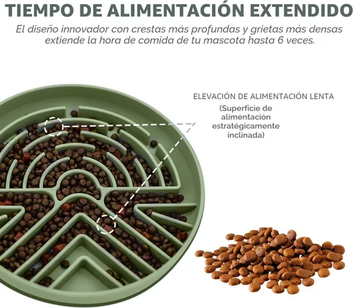 Vista 3 de Lesipee Tazón de Alimentación Lenta para Perros para Mascotas Grandes y Pequeños, Cuenco Rompecabezas Anti-Atragantamiento para Comida de Perro