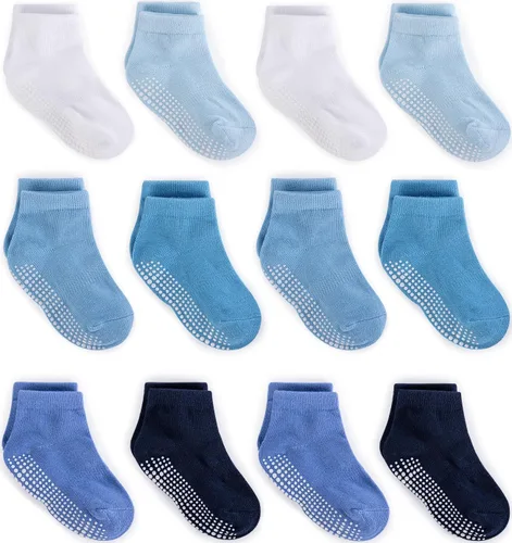 Vista 17 de Calcetines tobilleros antideslizantes Zaples para bebés con suelas antideslizantes para bebés, niños pequeños, niños y niñas