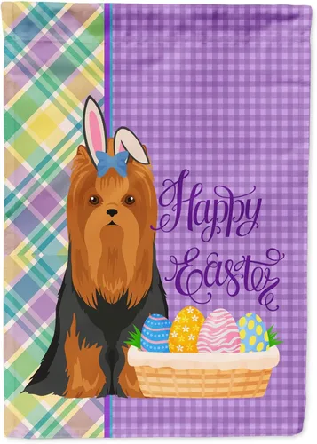 Vista 181 de Caroline's Treasures WDK4925GF Bandera de Pascua Airedale Terrier negra y tostada, tamaño jardín, bandera decorativa para patio exterior, patio