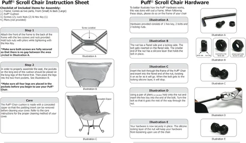 Vista 7 de Howard Elliott Scroll Puff Chair con cubierta, marco de titanio, Seascape Canyon