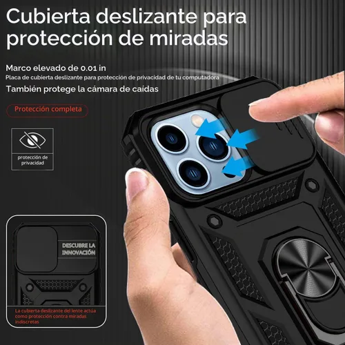 Vista 2 de Funda magnética compatible con iPhone 13 Pro Max de 6.7 pulgadas, funda magnética para iPhone 13 Pro Max con cubierta de cámara y soporte de grado