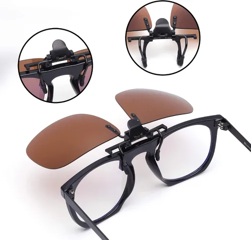 Vista 4 de JM - Gafas de sol polarizadas con clip sin marco para gafas de prescripción