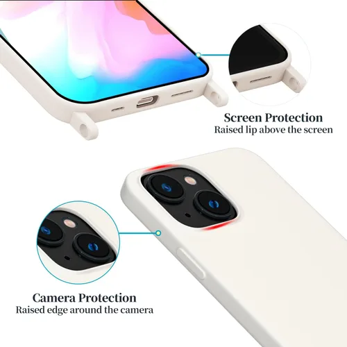 Vista 77 de Funda compatible con iPhone 8 Plus, iPhone 7 Plus/6 Plus/6S Plus con cordón, funda cruzada para iPhone con correa ajustable de silicona para iPhone