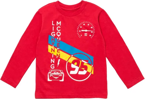 Vista 2 de Disney Toy Story Cars - Paquete de 2 camisetas de manga larga con diseño de Mickey Mouse, tamaño infantil a niño grande (12 meses - 18-20)