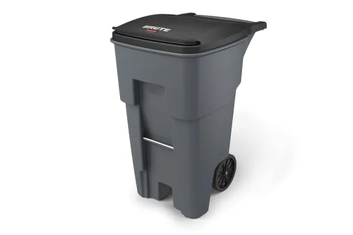 Vista 11 de Rubbermaid Commercial Products - Papelera con ruedas para reciclaje Fg9W2773Blue Brute Rollout