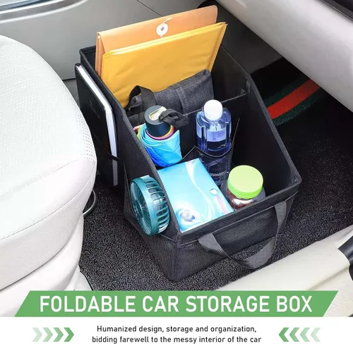 Vista 6 de Organizador de Asiento de Automóvil, Organizador de Automóvil para Asiento Trasero, Almacenamiento de Asiento de Auto Pequeño Plegable con Asas