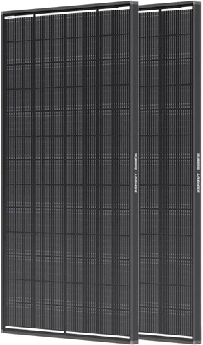 Vista 10 de Renogy Panel Solar ShadowFlux de 200W Anti-Sombreado N-Tipo, Panel Solar de 200 Vatios de 25% de Alta Eficiencia para Sistema de 12V/24V, Cargador