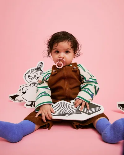 Vista 6 de Moomin x BIBS - Chupete de color, 0 a 6 meses, paquete de 2, redondo Marfil/rosa polvoriento