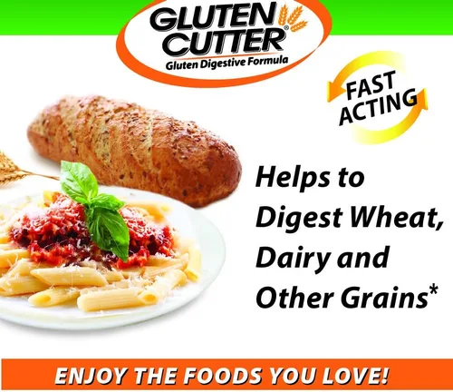 Vista 2 de Healthy Delights Fórmula de Enzimas Gluten Cutter Digestivas - Ayuda a Mejorar la Digestión del Gluten de tu Cuerpo y Asiste en la Descomposición