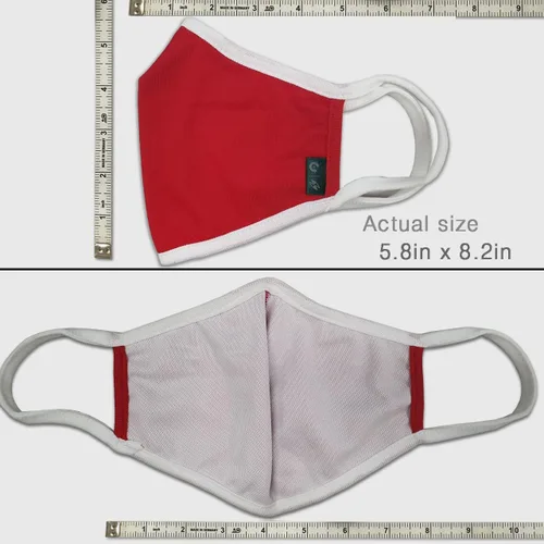 Vista 7 de Paquete de 2 fundas de tela unisex lavables y reutilizables, 100% algodón, 3 capas, color negro al aire libre